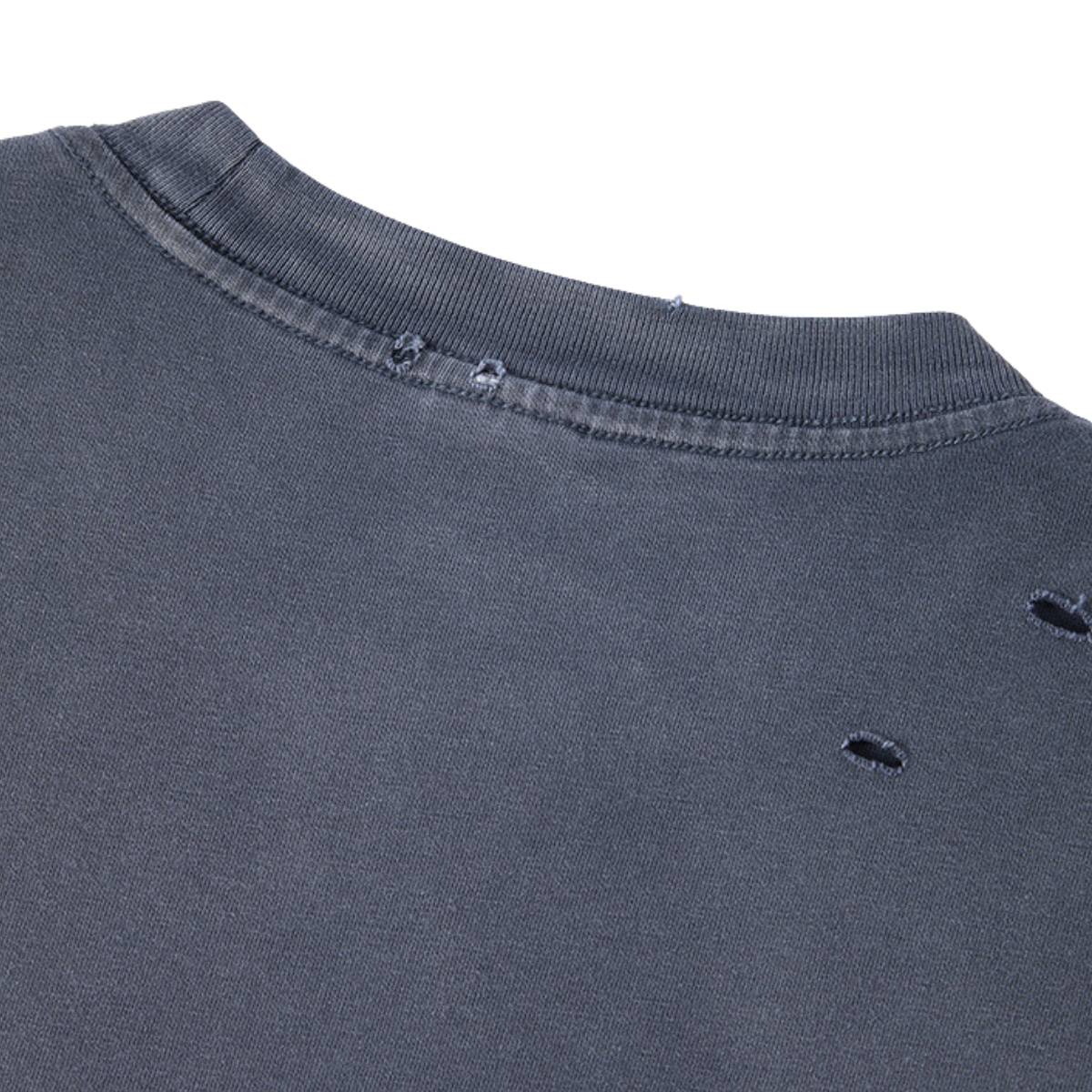 Oversized Heavy Washed Destroyed Cotton Tee