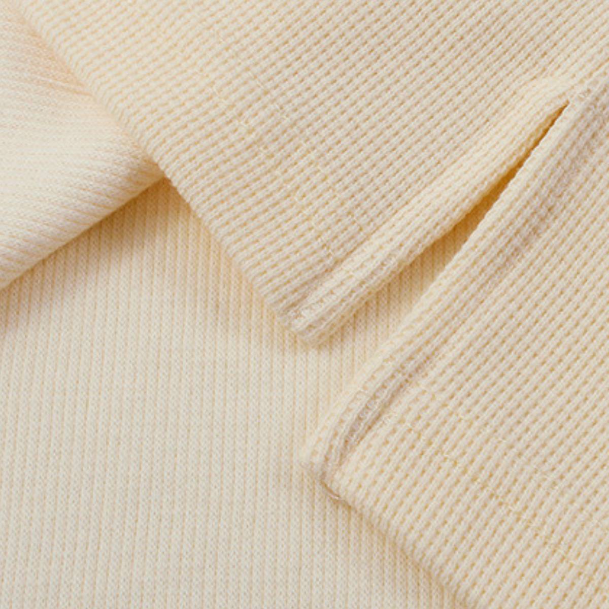 Waffle Knit Lapel Polo T Shirt