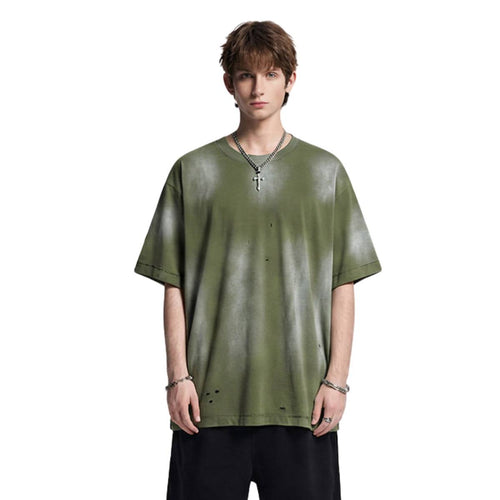Vintage  Spray Dyed Raw Edge Oversized T-Shirt