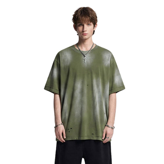 Vintage  Spray Dyed Raw Edge Oversized T-Shirt