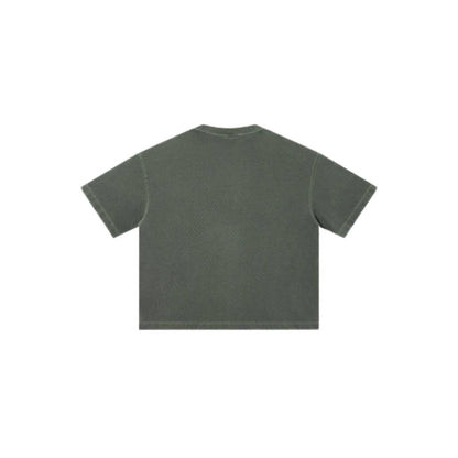 Distressed Fade Drop Shoulder Oversized Cotton T-Shirt