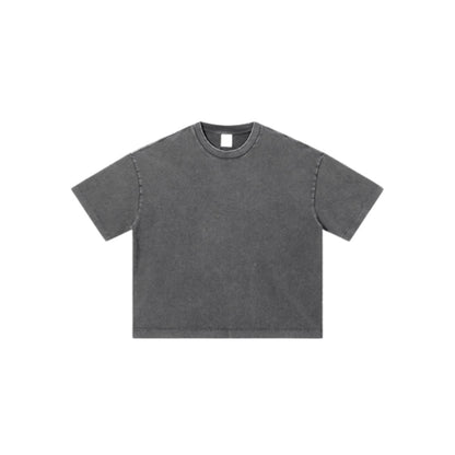 Distressed Fade Drop Shoulder Oversized Cotton T-Shirt