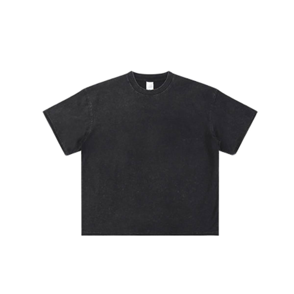Wax Dyed Distressed Raw Hem Streetwear T Shirt