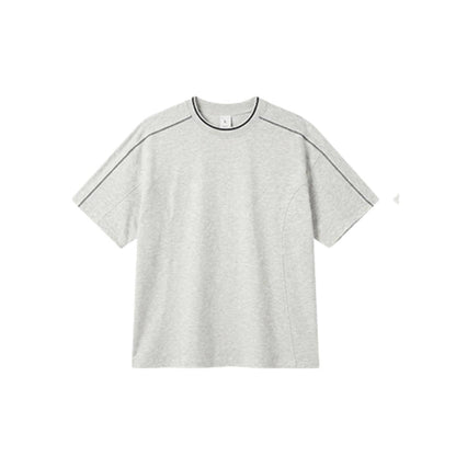 Vintage Contrast Seam Cotton Boxy Tee
