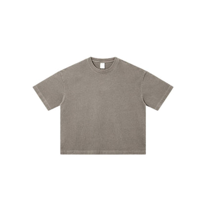Distressed Fade Drop Shoulder Oversized Cotton T-Shirt