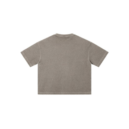 Distressed Fade Drop Shoulder Oversized Cotton T-Shirt