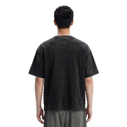 Casual Waffle Fabric Button Neck T-Shirt