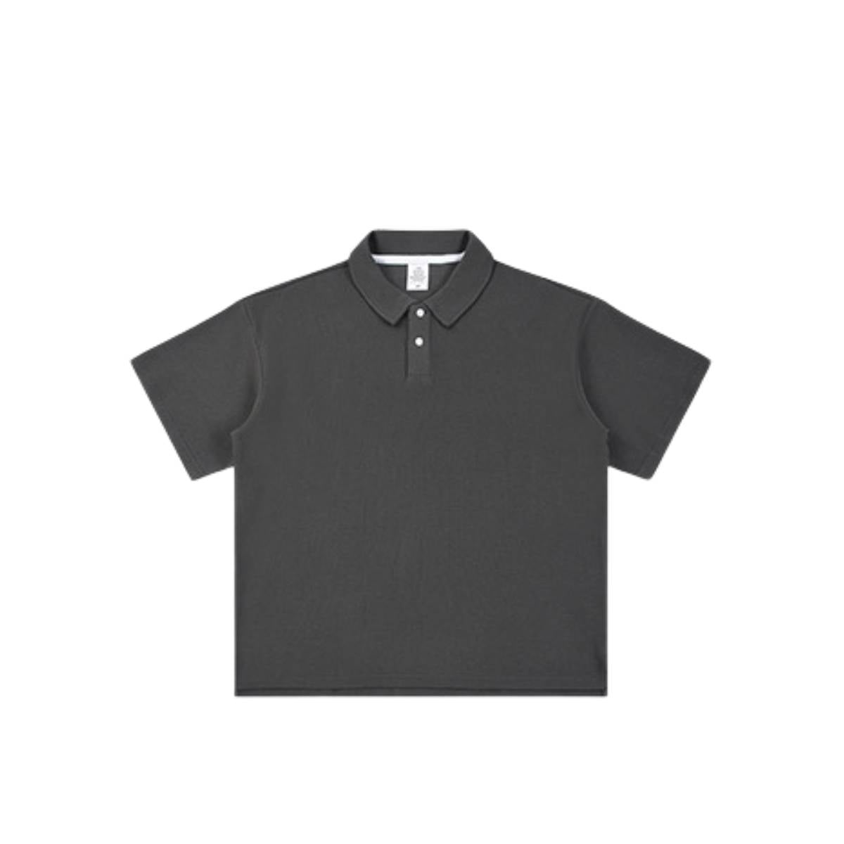 Waffle Knit Lapel Polo T Shirt