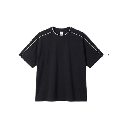 Vintage Contrast Seam Cotton Boxy Tee