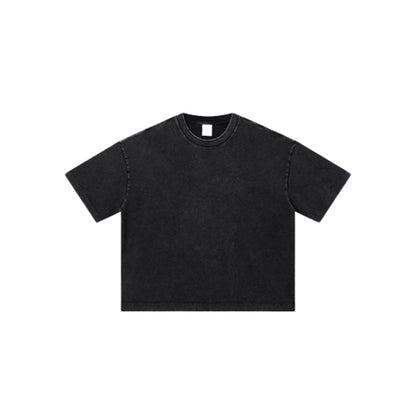 Distressed Fade Drop Shoulder Oversized Cotton T-Shirt