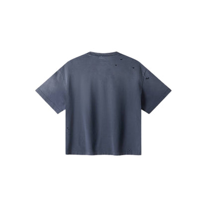Oversized Heavy Washed Destroyed Cotton Tee