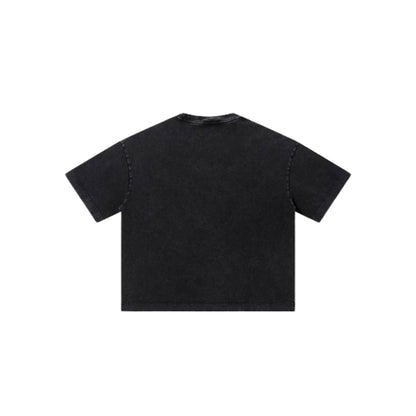 Distressed Fade Drop Shoulder Oversized Cotton T-Shirt