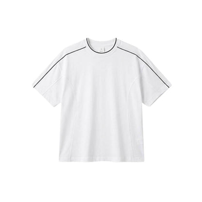 Vintage Contrast Seam Cotton Boxy Tee