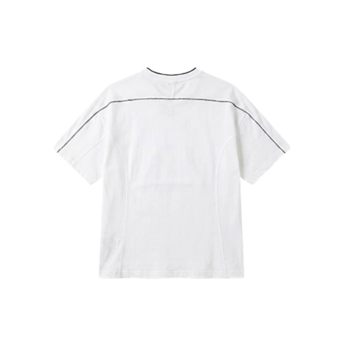 Vintage Contrast Seam Cotton Boxy Tee