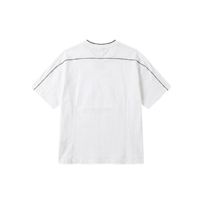 Vintage Contrast Seam Cotton Boxy Tee