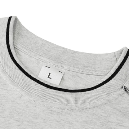 Vintage Contrast Seam Cotton Boxy Tee