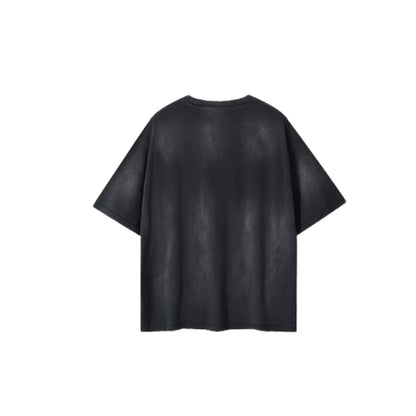 Vintage  Spray Dyed Raw Edge Oversized T-Shirt
