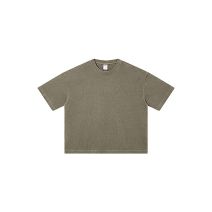 Distressed Fade Drop Shoulder Oversized Cotton T-Shirt