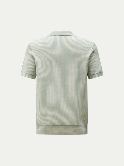 Sidney Revere Knit Polo in Seafoam