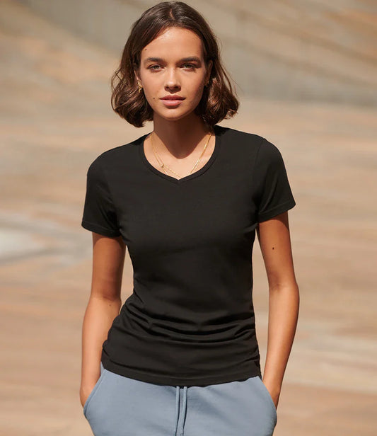 Only Wolf Ladies Feel Good Stretch V Neck T-Shirt