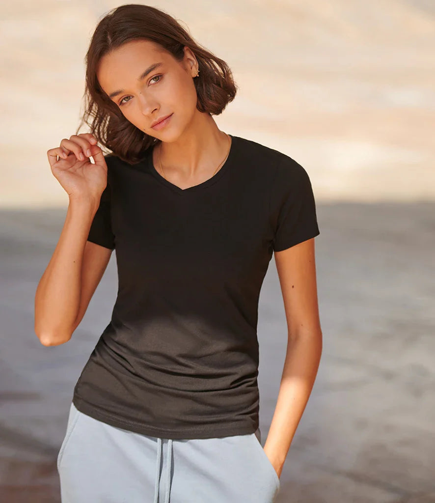 Only Wolf Ladies Feel Good Stretch V Neck T-Shirt