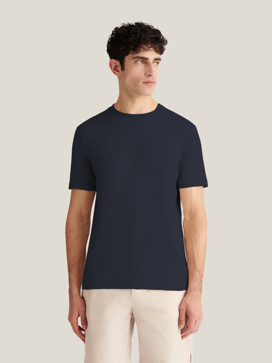 Anita Slub T-Shirt in Dark Sapphire Navy