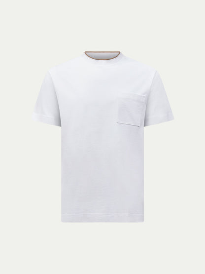 Cabana Pique Pocket T-Shirt in Bright White