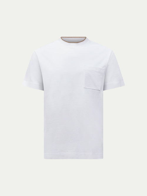 Cabana Pique Pocket T-Shirt in Bright White