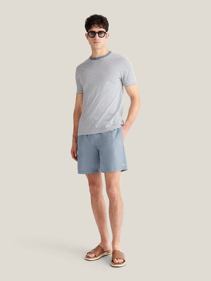 Noli Stripe Pique T-Shirt in Blue Mirage