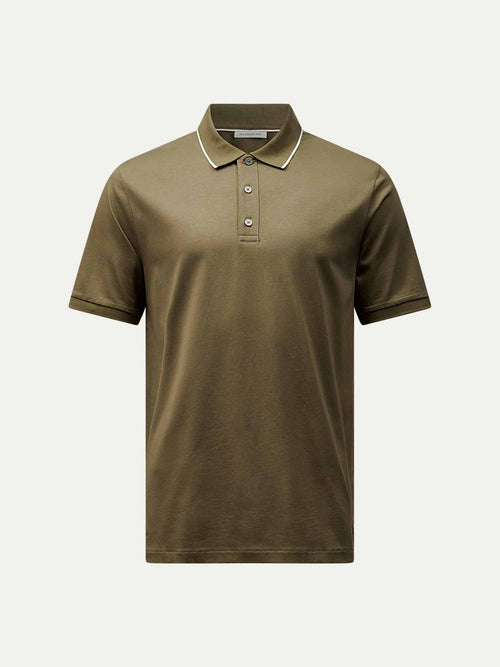 Warwick Tipped Mercerised Polo Shirt in Sea Turtle