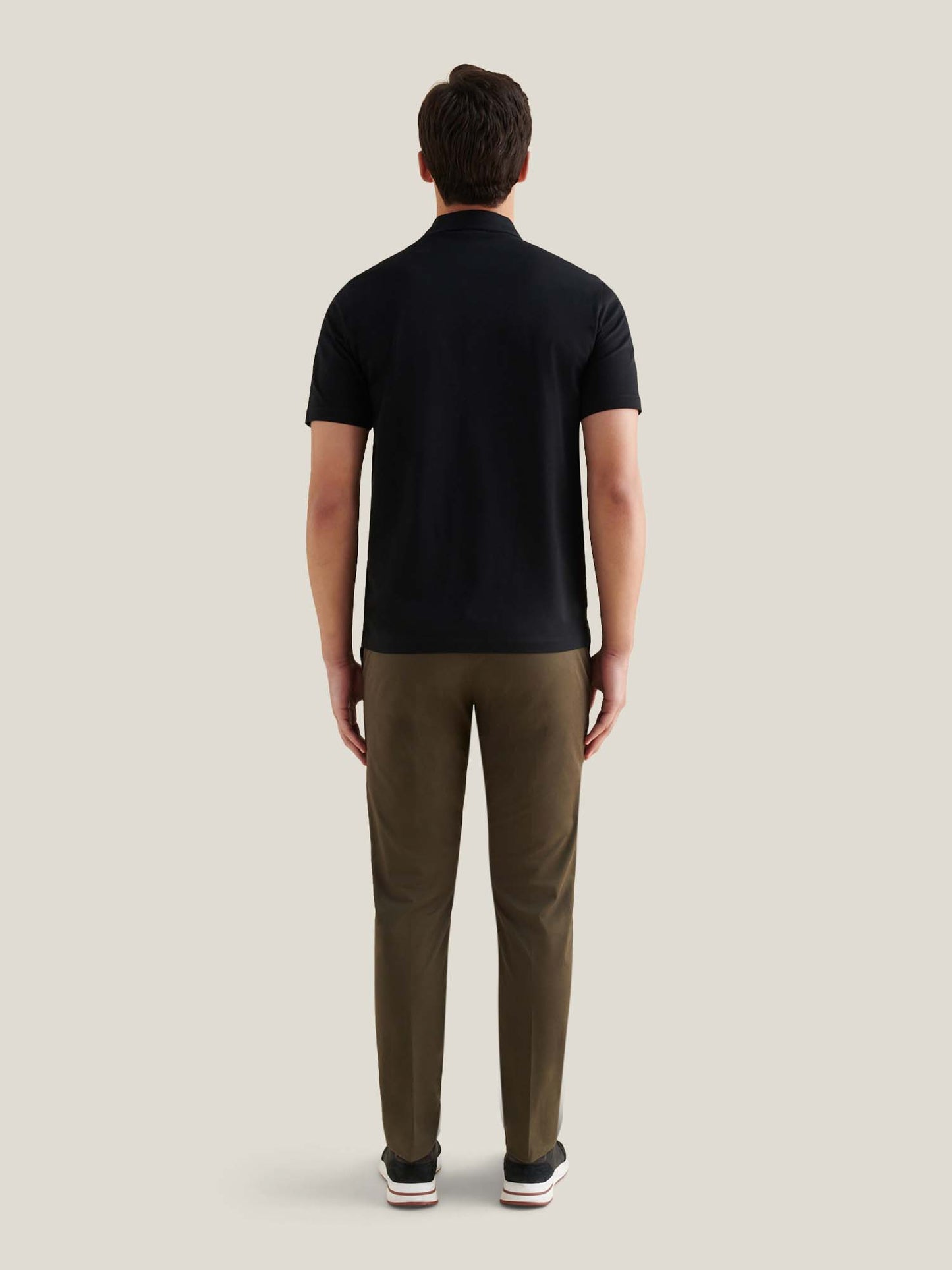 Wardour Mercerised Cotton Polo Shirt in Black