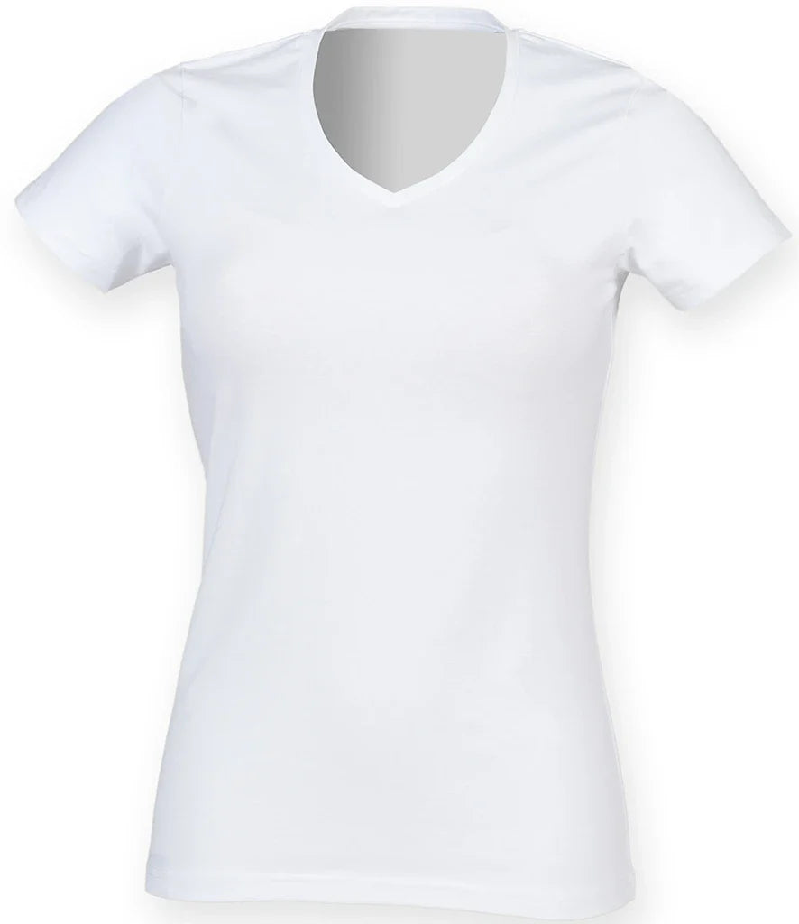 Only Wolf Ladies Feel Good Stretch V Neck T-Shirt